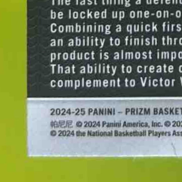 2024-25 Panini Prizm Stephon Castle #234 RC San Antonio Spurs