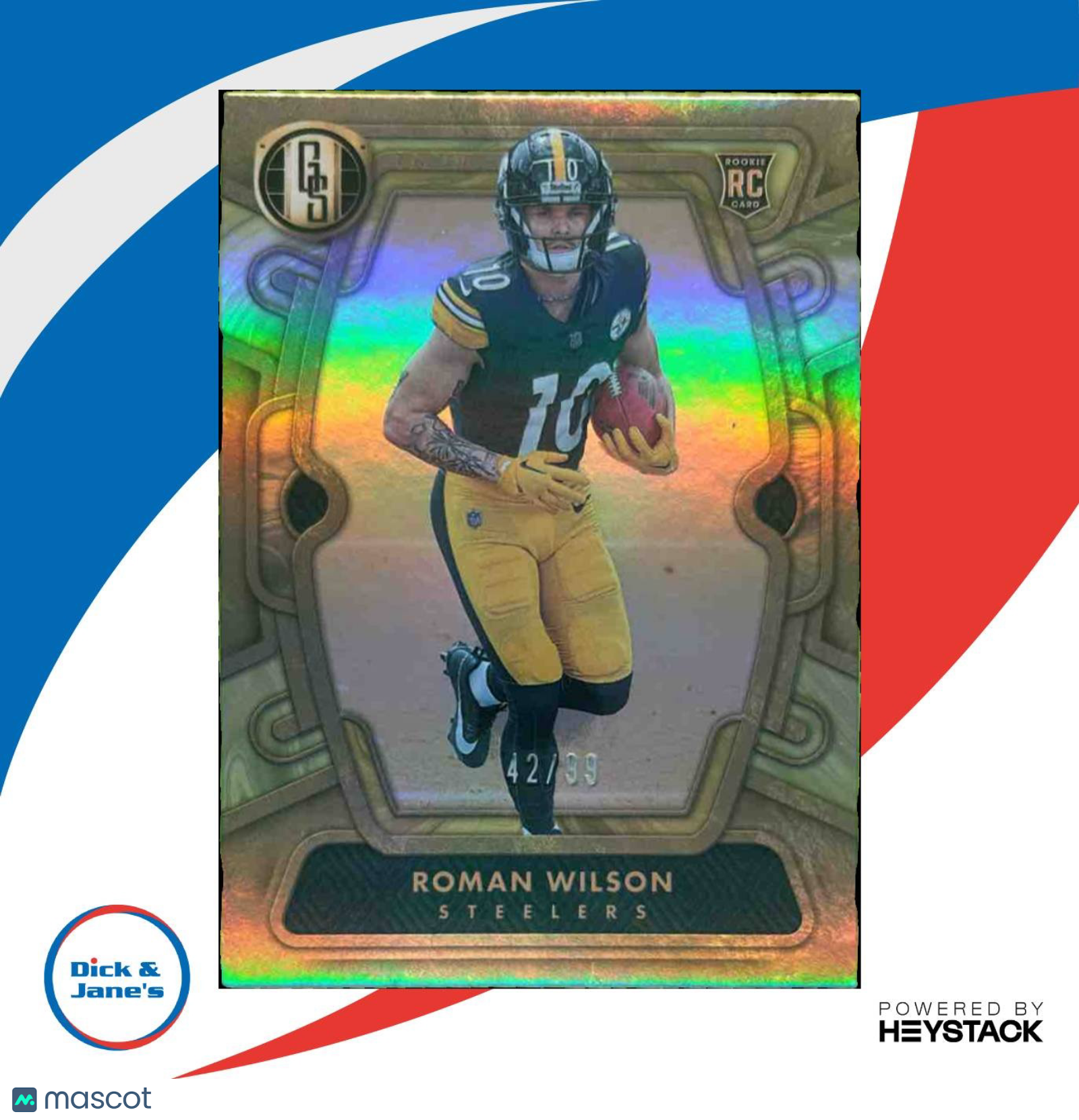 2024 Panini Gold Standard Roman Wilson 42/99 #148 RC Pittsburgh Steelers