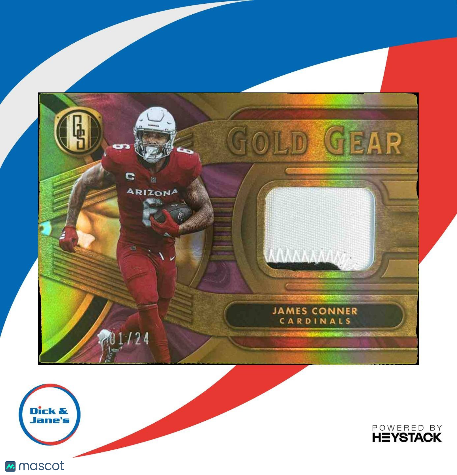 2024 Panini Gold Standard James Conner Gear Rose 1/24 MEM Arizona Cardinals