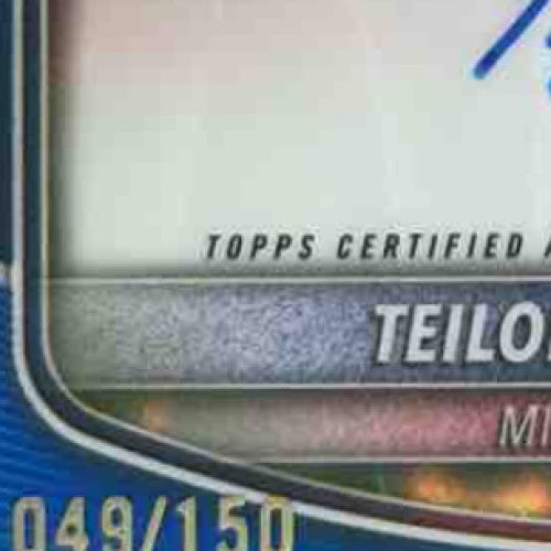 2025 Bowman Chrome Teilon Serrano Auto Blue RayWave /150 1st Prospect Twins