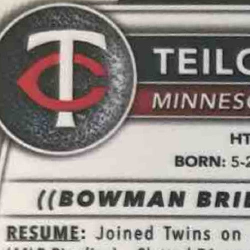 2025 Bowman Chrome Teilon Serrano Auto Blue RayWave /150 1st Prospect Twins