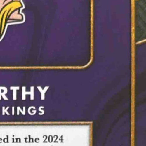 2024 Panini Gold Standard J.J. McCarthy Newly Minted Patch /499 MEM RC Vikings