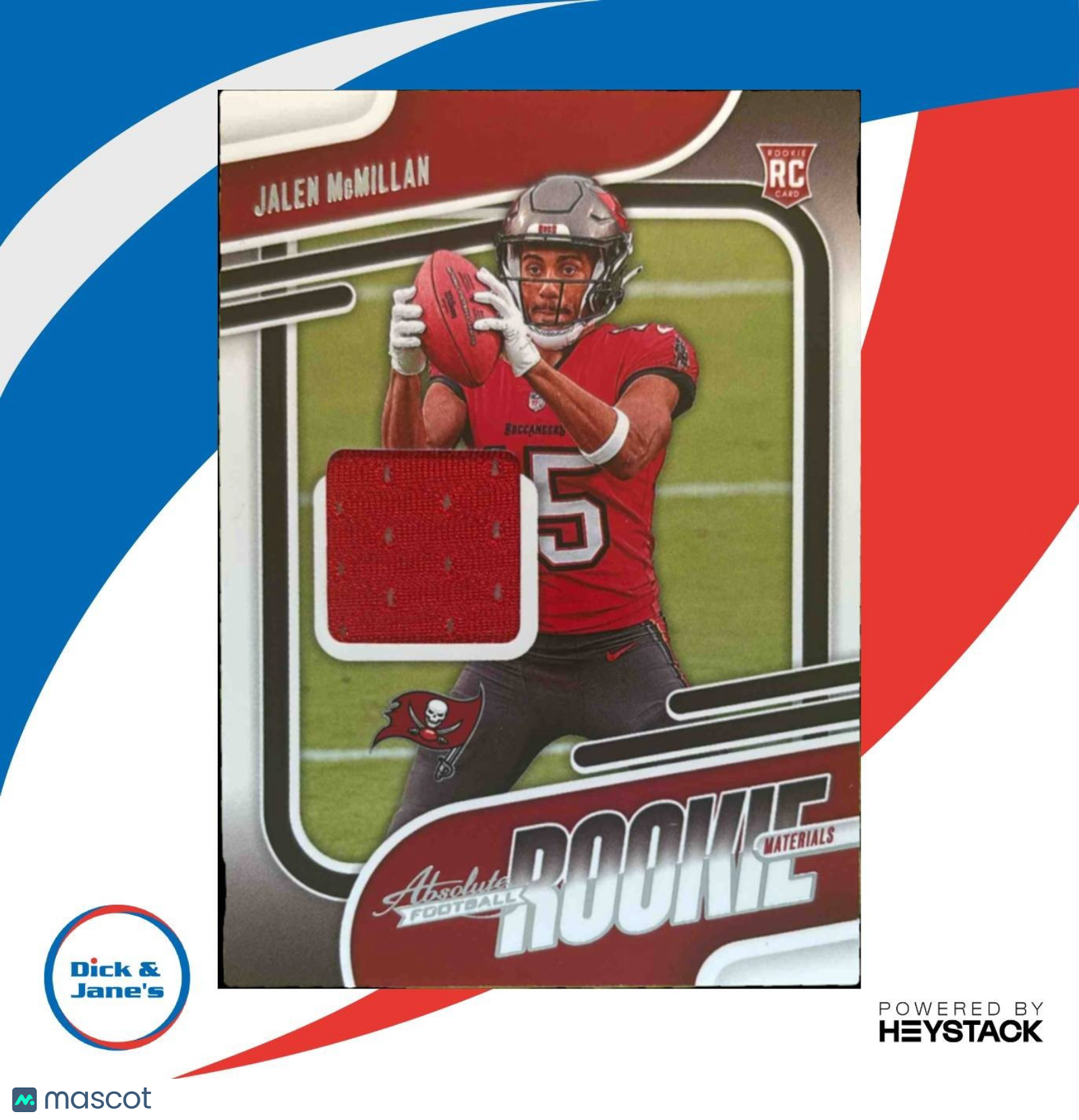 2024 Panini Absolute Jalen McMillan Rookie Materials MEM RC Tampa Bay Buccaneers