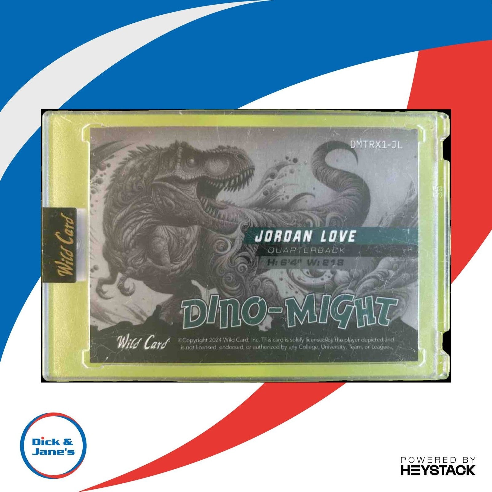 2024 Wild Card Alumination DinoMight Jordan Love Tyrannosaurus Rex /12