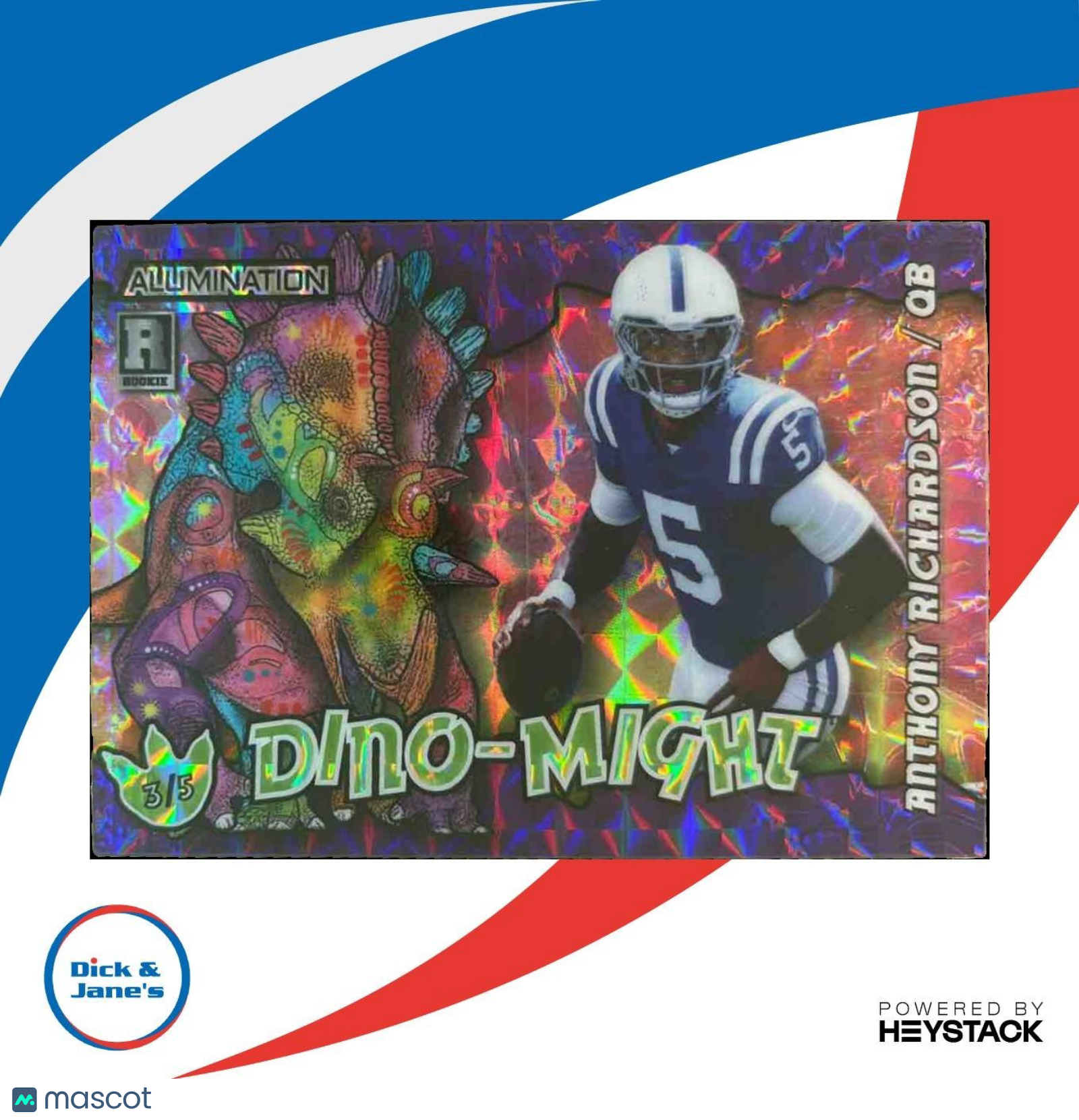 2023 Wild Card Alumination DinoMight Anthony Richardson Dino Might /5 Colts