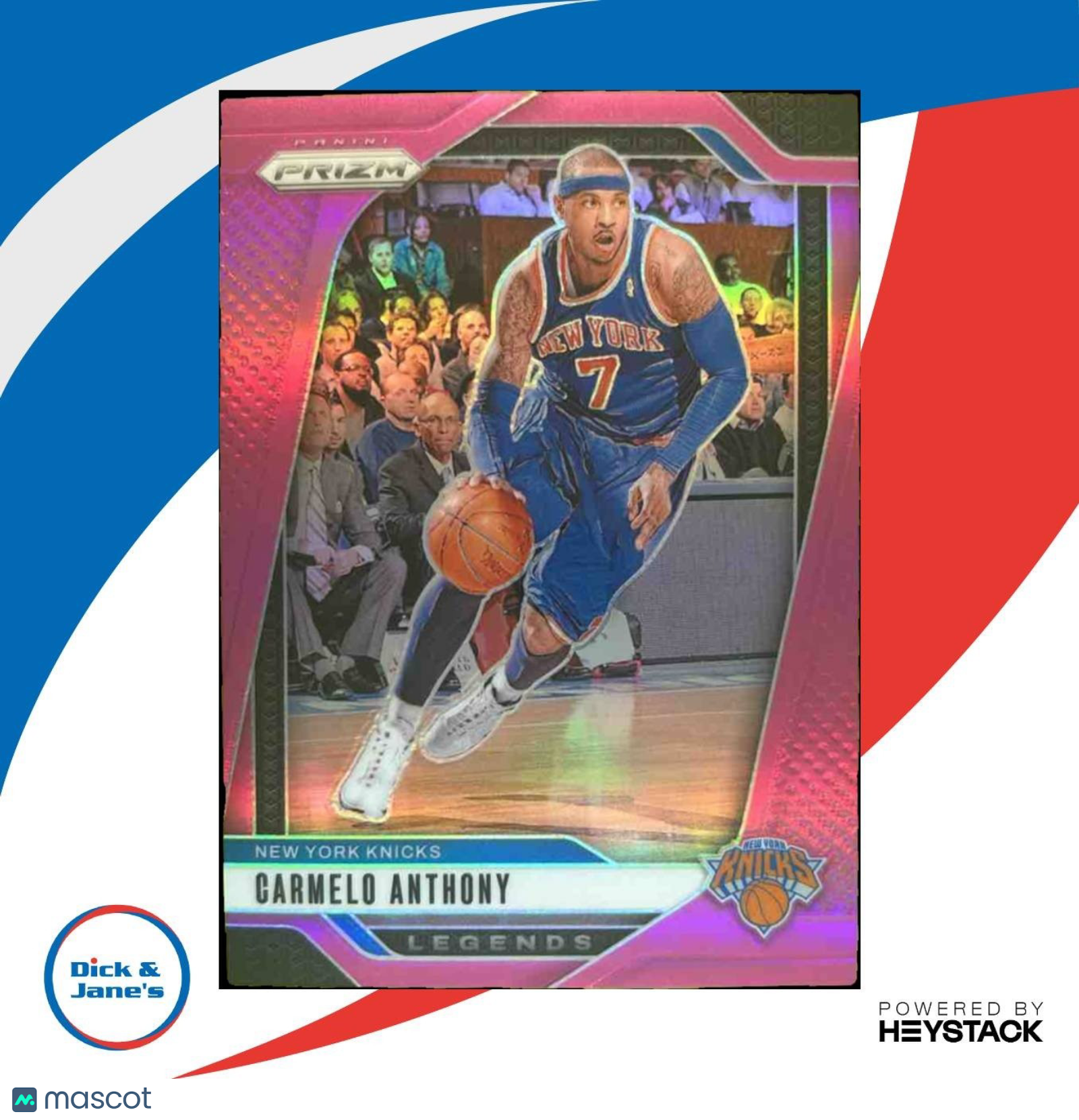2024-25 Panini Prizm Carmelo Anthony Pink 133/249 #285 New York Knicks