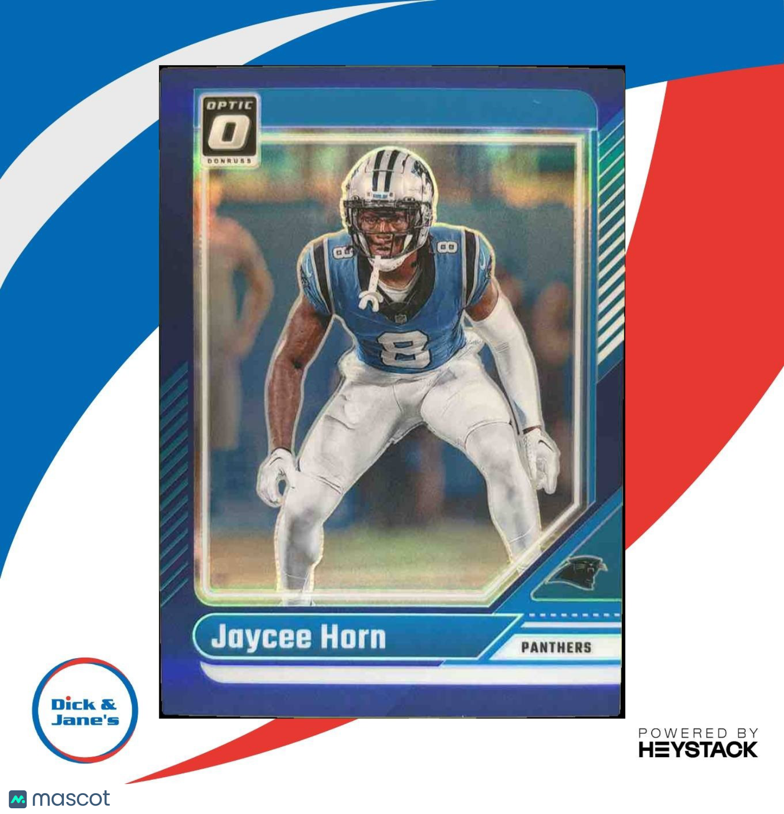 2024 Panini Donruss Optic Jaycee Horn Blue 43/199 #31 Carolina Panthers