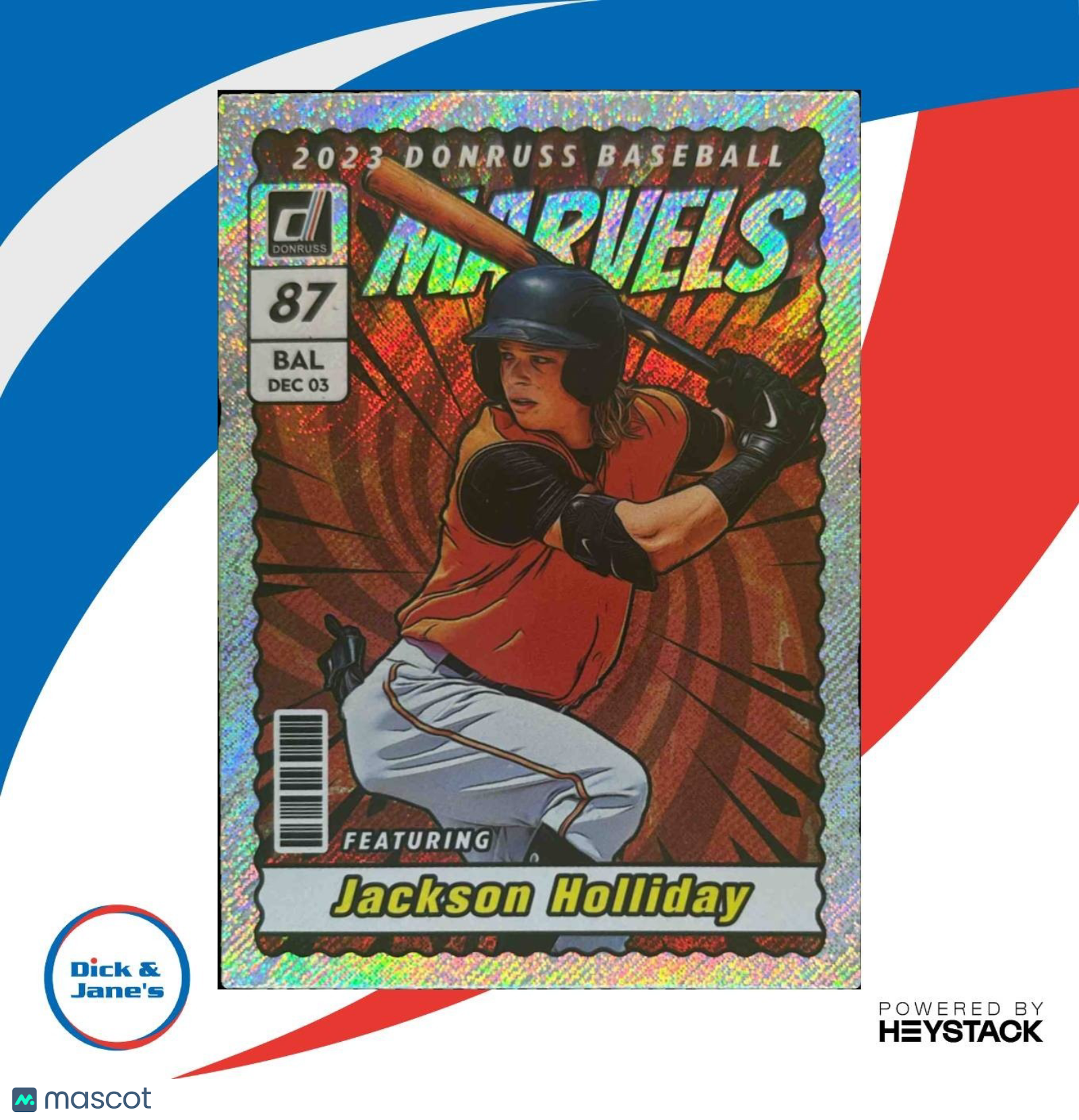 2023 Panini Donruss Jackson Holliday Marvels Rapture #M3 Baltimore Orioles