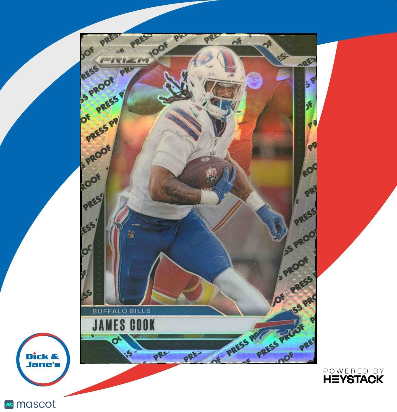 2024 Panini Prizm James Cook Press Proof SP #29 Buffalo Bills