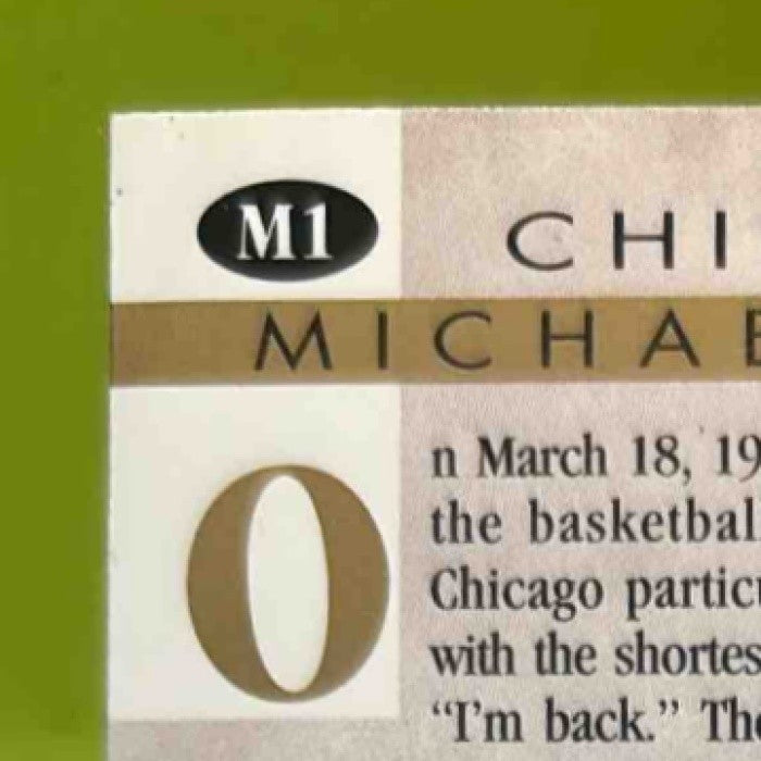 1995-96 Upper Deck Collector's Choice Michael Jordan He's Back #M1 Chicago Bulls