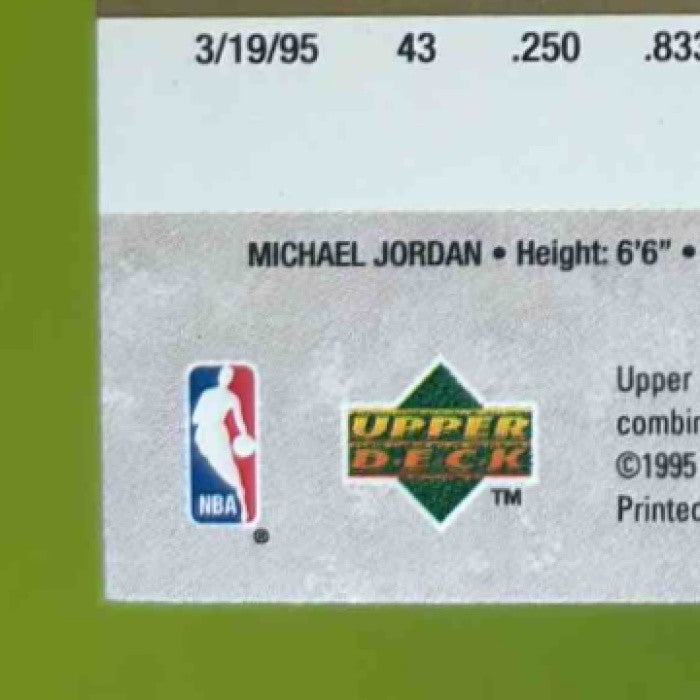 1995-96 Upper Deck Collector's Choice Michael Jordan He's Back #M1 Chicago Bulls