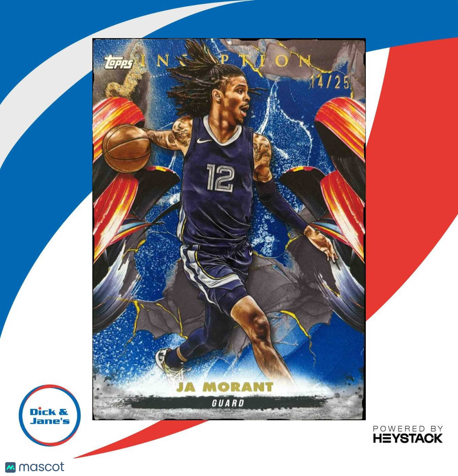 2024-25 Topps Inception Ja Morant Blue 14/25 #75 Memphis Grizzlies