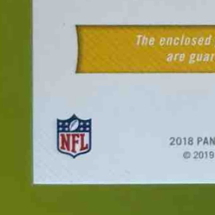 2018 National Treasures Mason Rudolph Rookie NFL Gear Patch Auto /49 RC Steelers