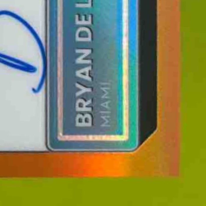 2022 Donruss Optic Bryan De La Cruz Orange Auto /125 RC Miami Marlins