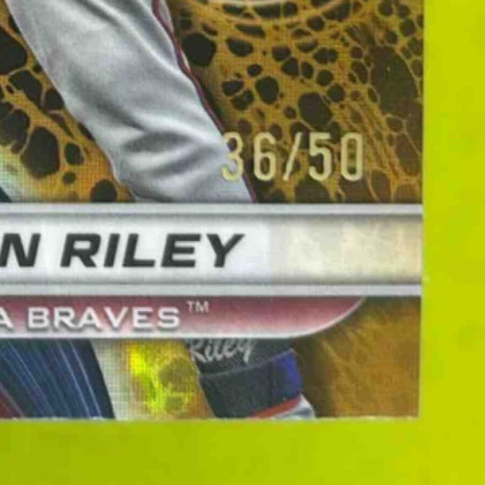 2024 Bowman's Best Austin Riley Gold Lava Refractor 36/50 #6 Atlanta Braves