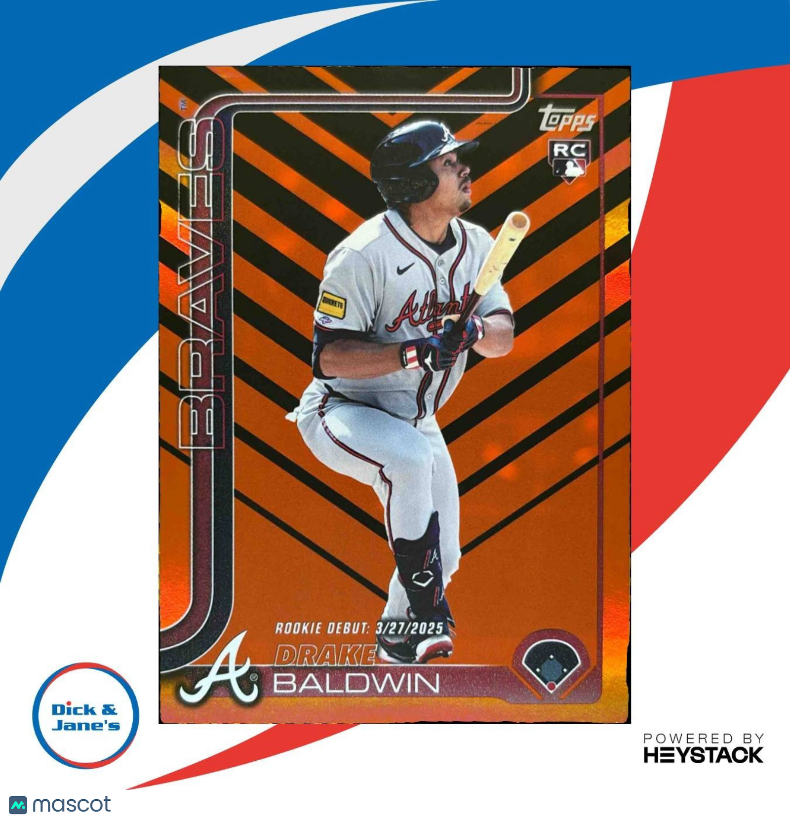 2025 Topps Update Drake Baldwin Holiday Jack O'Lantern #US113 RC Atlanta Braves