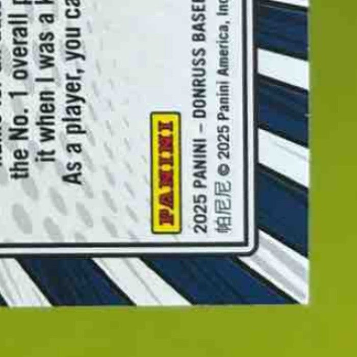 2025 Panini Donruss Travis Bazzana Diamond Marvels Green Laser #8 Guardians