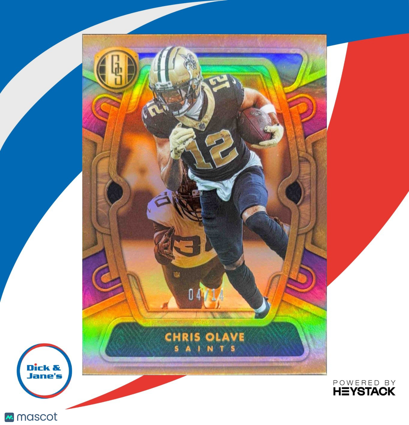 2024 Panini Gold Standard Chris Olave Violet 4/14 #71 New Orleans Saints