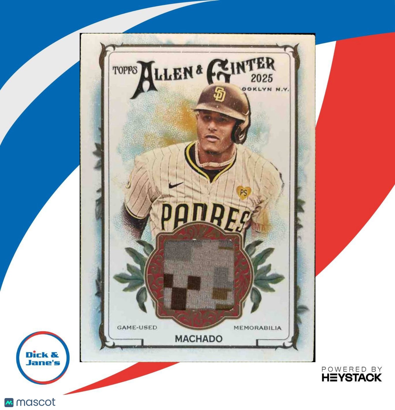 2024 Topps Allen & Ginter Manny Machado Relics #AGR-MM MEM San Diego Padres