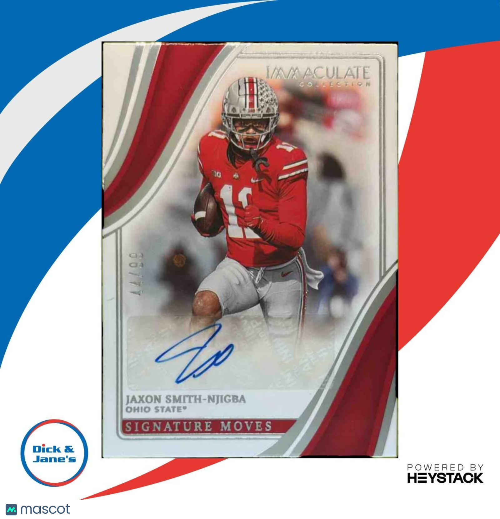 2023 Immaculate Collegiate Jaxon Smith-Njigba Signature Moves /99 Auto RC