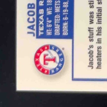 2023 Topps Chrome Jacob deGrom Gold Refractor 13/50 #12 Texas Rangers