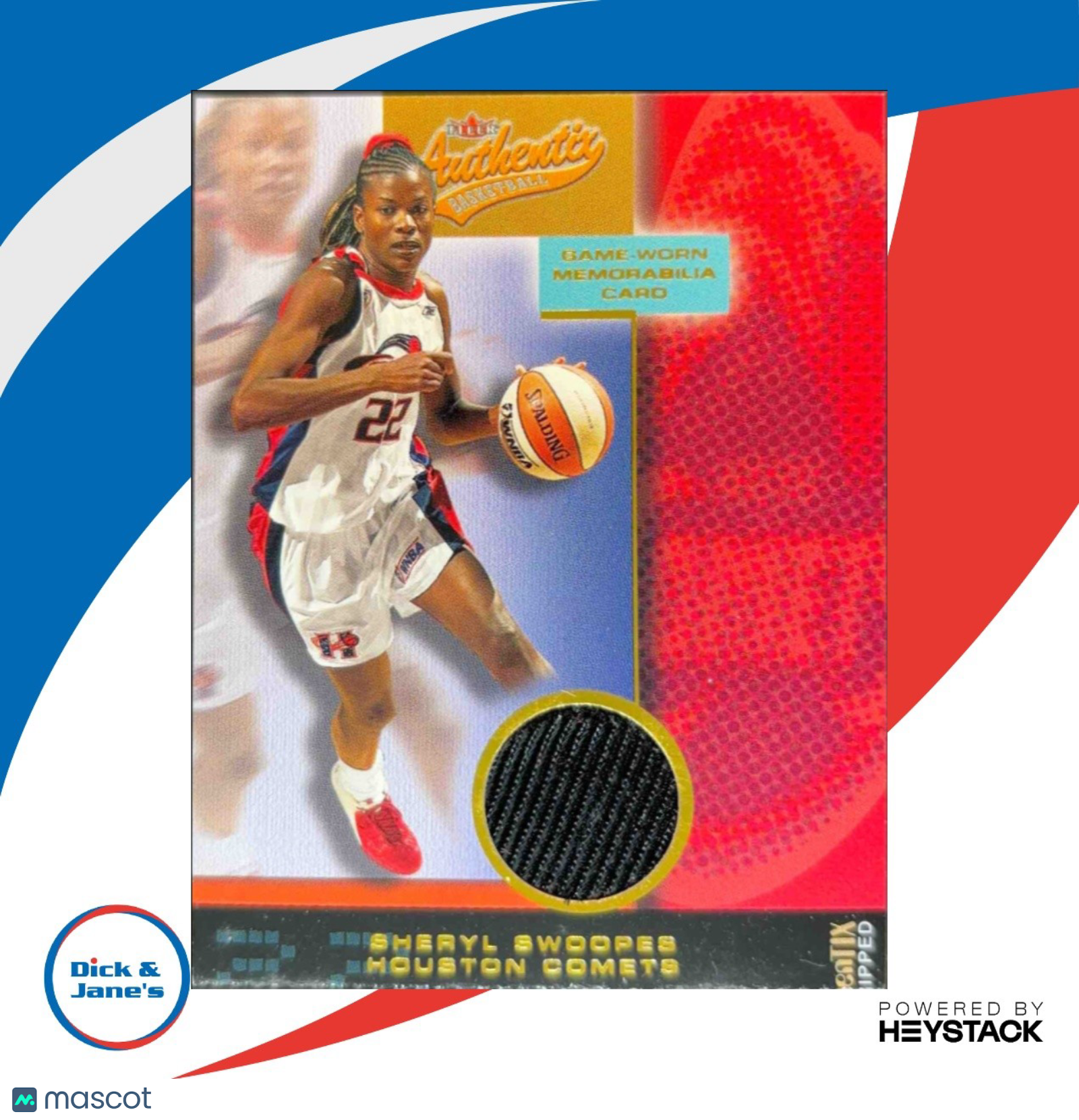 2002-03 Fleer Authentix WNBA Sheryl Swoopes Memorabilia Ripped #NNO