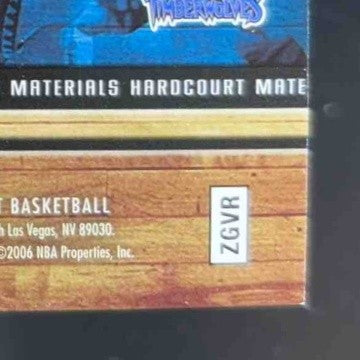 2006-07 Upper Deck Hardcourt Kevin Garnett Materials BLUE Minnesota Timberwolves