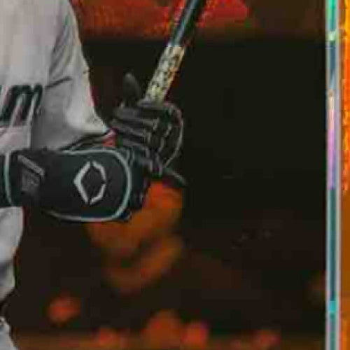 2022 Topps Chrome Sapphire Lewin Diaz Orange 1/25 #613 Miami Marlins