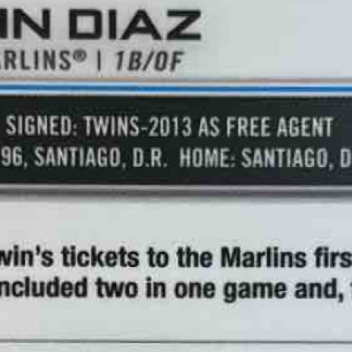 2022 Topps Chrome Sapphire Lewin Diaz Orange 1/25 #613 Miami Marlins