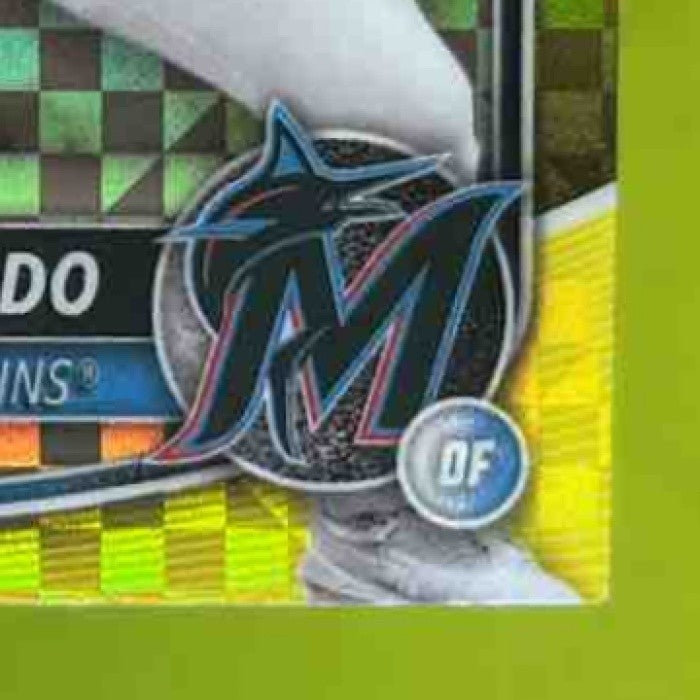 2025 Bowman PJ Morlando Chrome Yellow X-Fractor /75 1st Prospect Miami Marlins