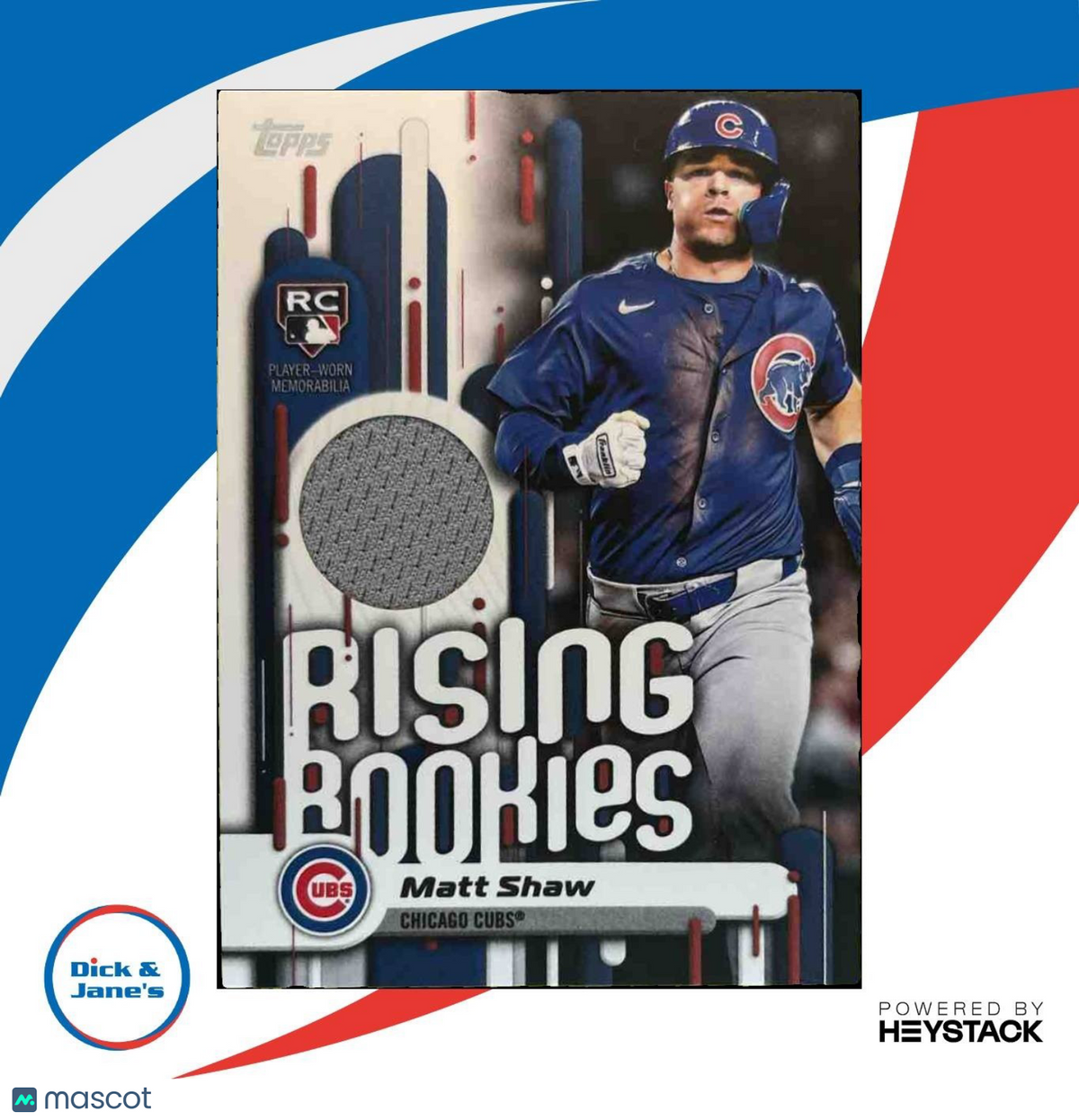 2025 Topps Update Matt Shaw Rising Rookie Relics #RRR-MS RC MEM Chicago Cubs