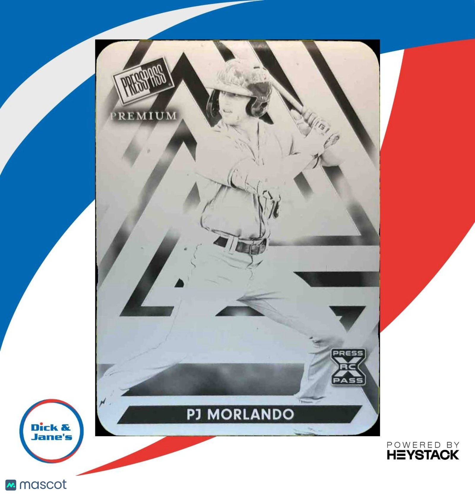 2024 Leaf Press Pass Premium PJ Morlando Printing Plate Black 1/1 #93 XRC
