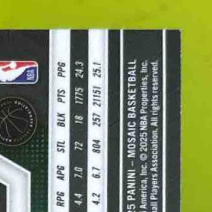 2024-25 Panini Mosaic Damian Lillard Genesis #285 City Edition Milwaukee Bucks