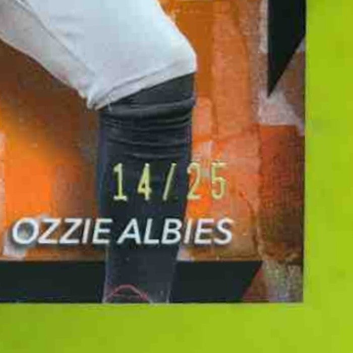 2024 Topps Finest Ozzie Albies Orange Refractor 14/25 #49 Atlanta Braves