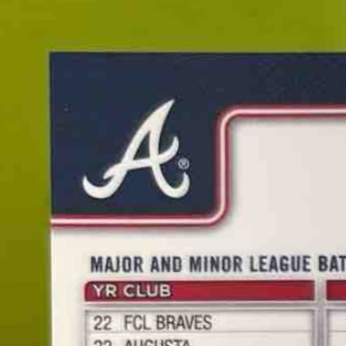 2025 Topps Chrome LogoFractor Nacho Alvarez Jr. Gold /50 #75 RC Atlanta Braves