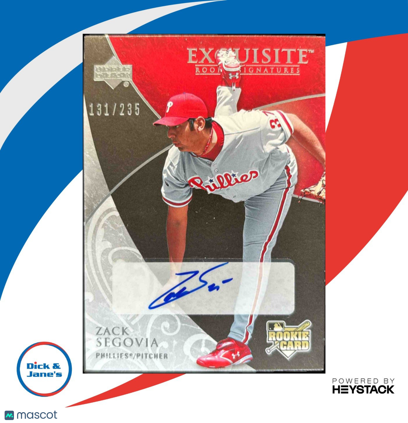 2007 Upper Deck Exquisite Collection Rookie Signatures Zack Segovia #126 Auto RC