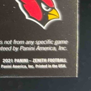 2021 Panini Zenith Rondale Moore 139/150 #100 MEM Auto RC Arizona Cardinals