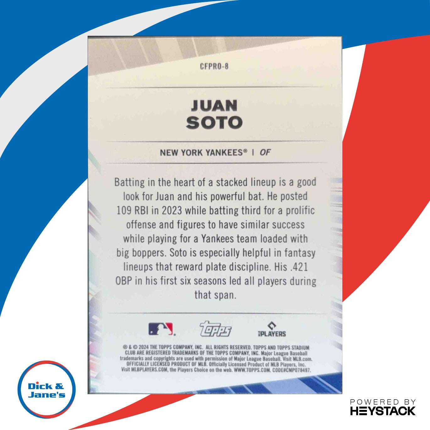 2024 Topps Stadium Club Juan Soto Chief Fantasy CF Pro New York Yankees