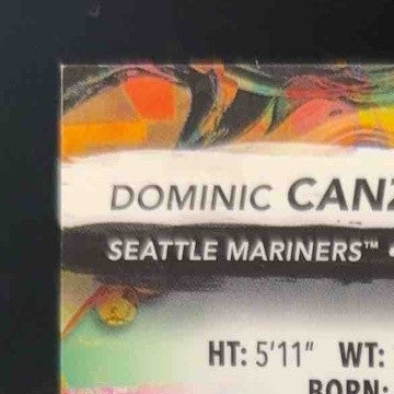 2024 Topps Finest Dominic Canzone SSP Black Refractor 9/20 RC Seattle Mariners
