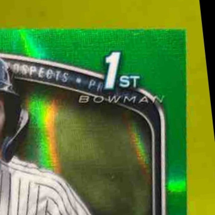 2025 Bowman Edgleen Perez Chrome Auto Green Lava /99 1st Prospect Yankees