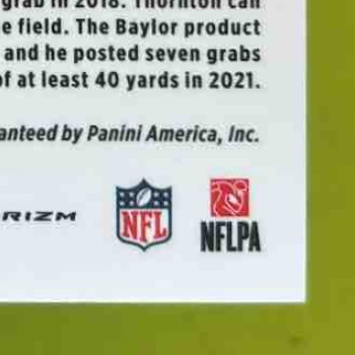 2022 Donruss Optic Tyquan Thornton Rookie Auto /50 #222 RC New England Patriots