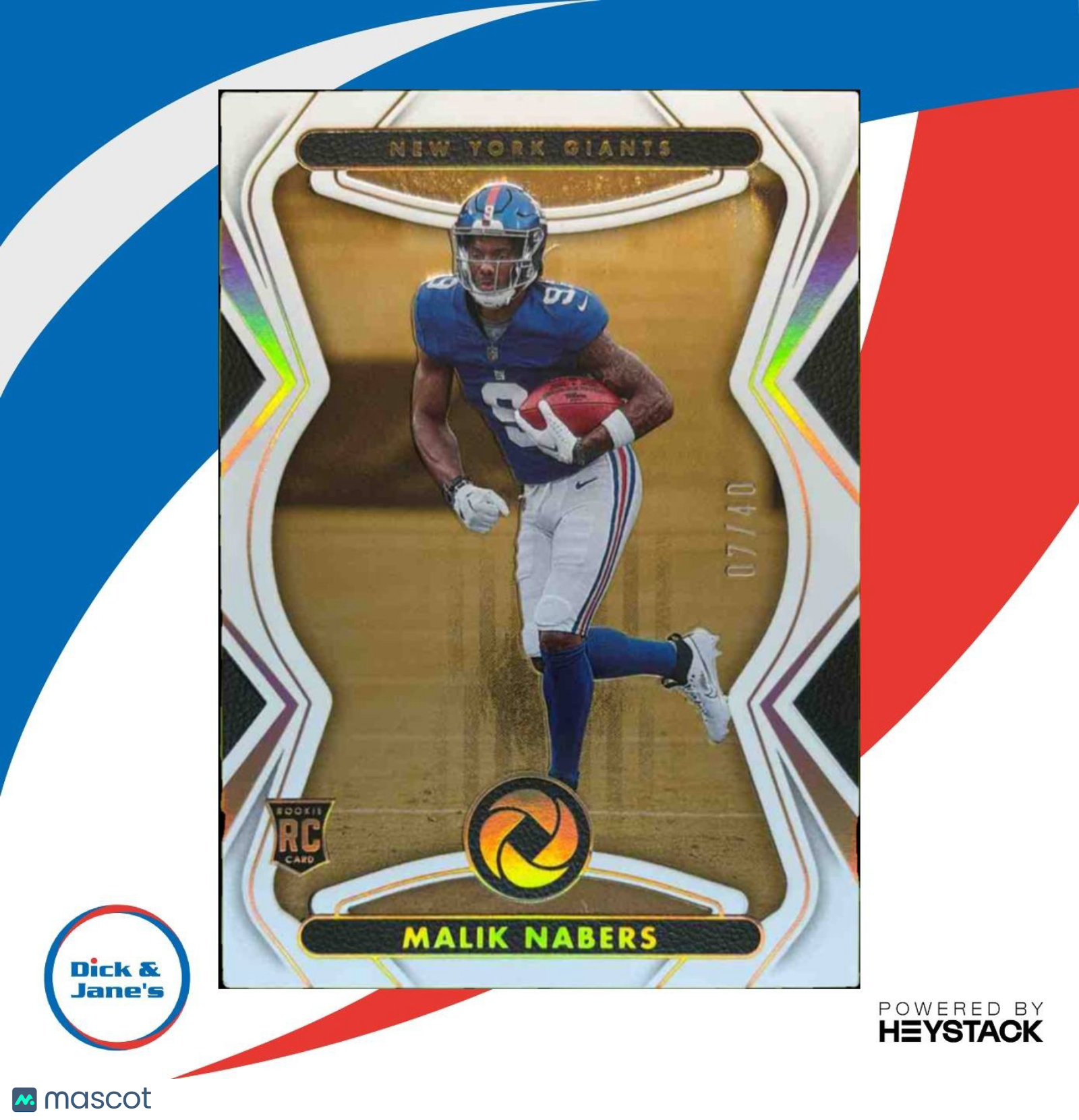 2024 Panini Gold Standard Malik Nabers Opulence /40 RC New York Giants