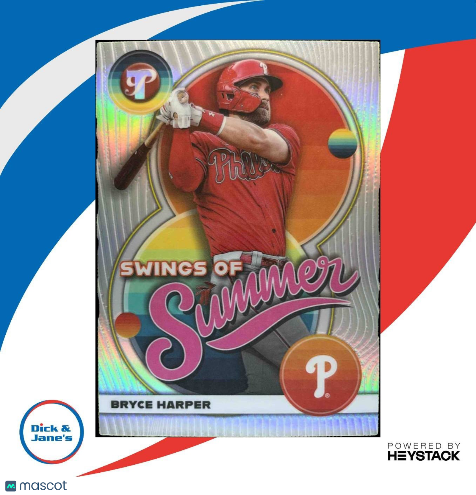 2023 Topps Pristine Bryce Harper Swings of Summer #SS-5 Philadelphia Phillies