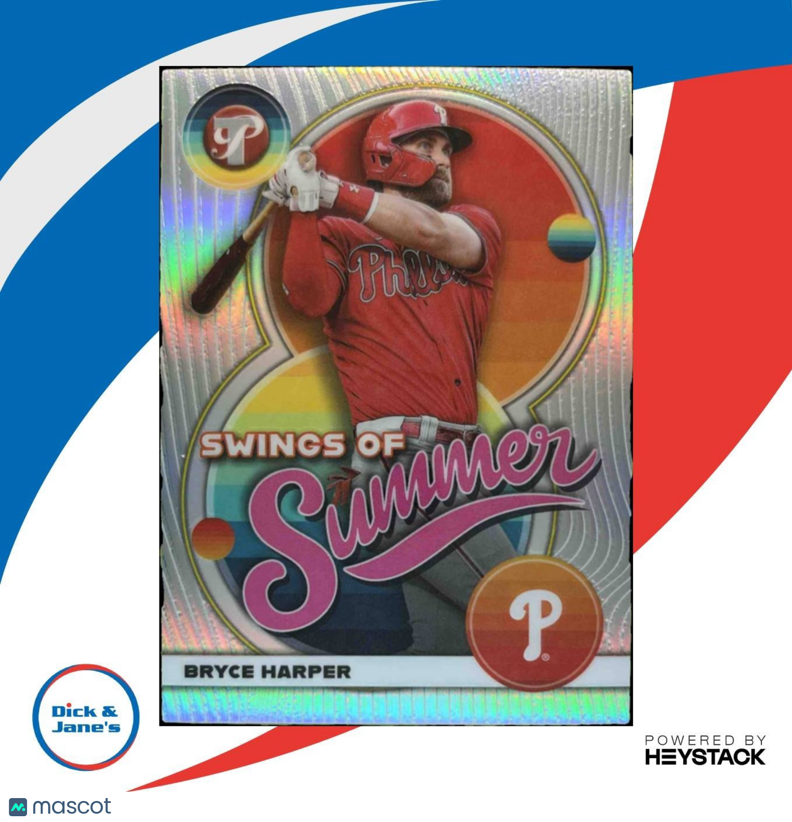 2023 Topps Pristine Bryce Harper Swings of Summer #SS-5 Philadelphia Phillies