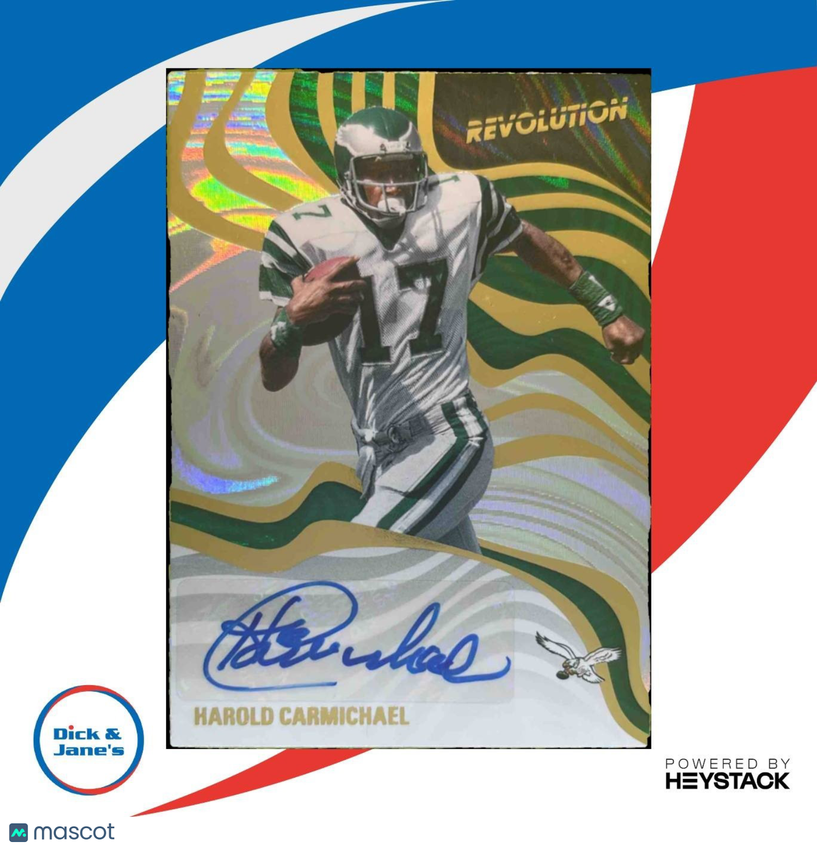 2025 Panini Revolution Harold Carmichael Signatures Swirl Auto Eagles