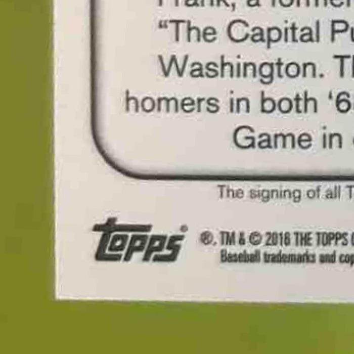 2016 Topps Archives Snapshots Frank Howard Auto /300 #AS-FH Washington Senators