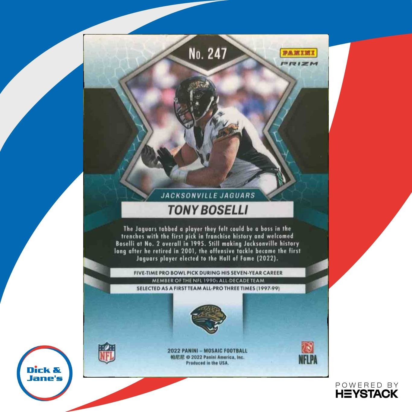2022 Panini Mosaic Tony Boselli Genesis #247 Jacksonville Jaguars