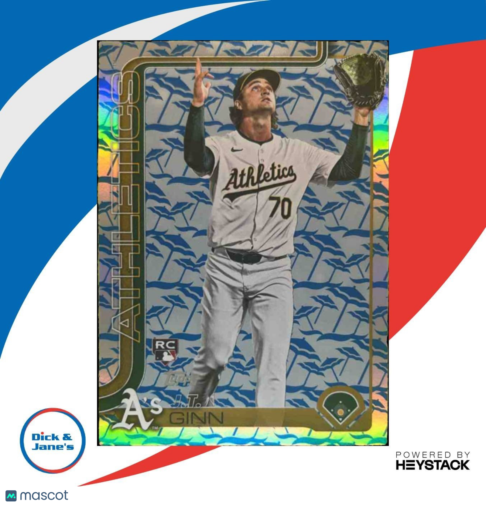 2025 Topps J.T. Ginn Holiday Beach Umbrella 9/25 #465 RC Athletics