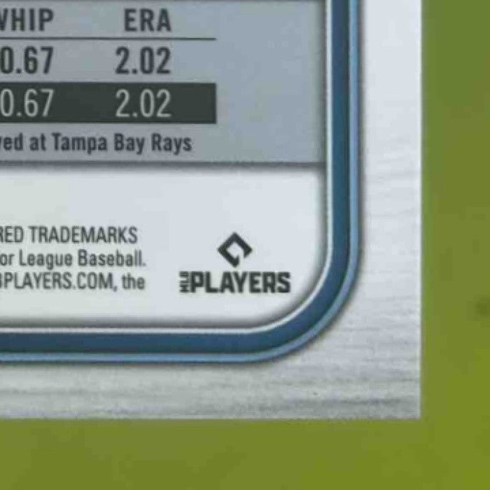 2022 Bowman Chrome Shane Baz Red Refractor 2/5 #66 RC Tampa Bay Rays