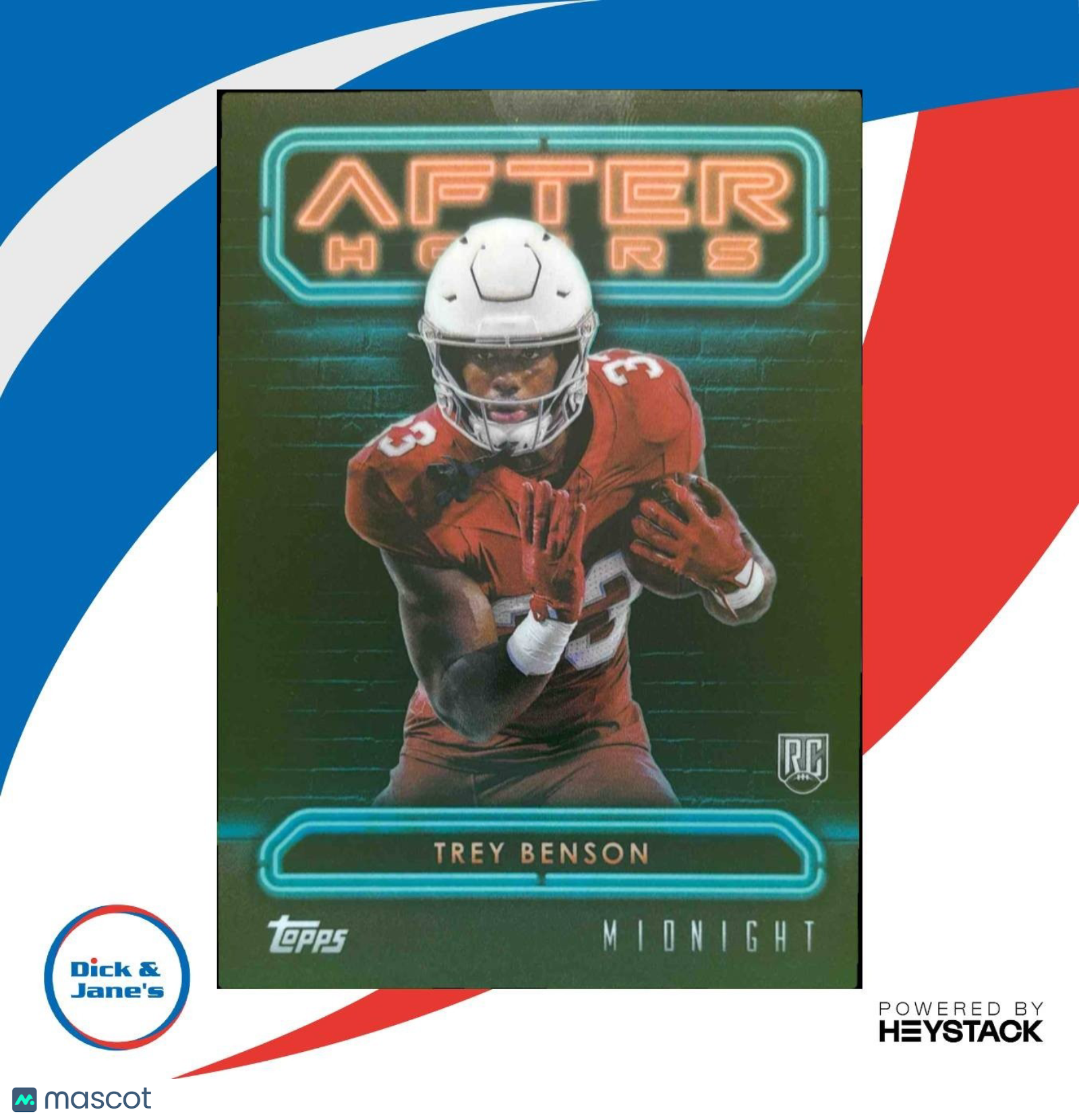 2024 Topps Midnight Trey Benson After Hours #AH-13 RC SSP Arizona Cardinals
